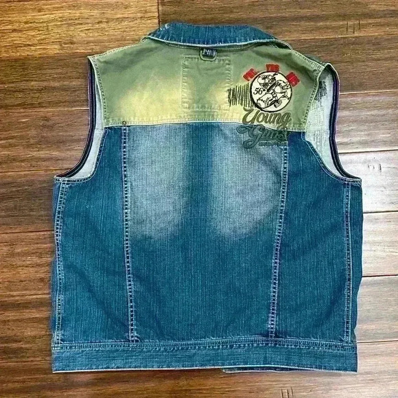 Parish Nation Grunge Army Vest - Y2K - size XL - Picture 5 of 7